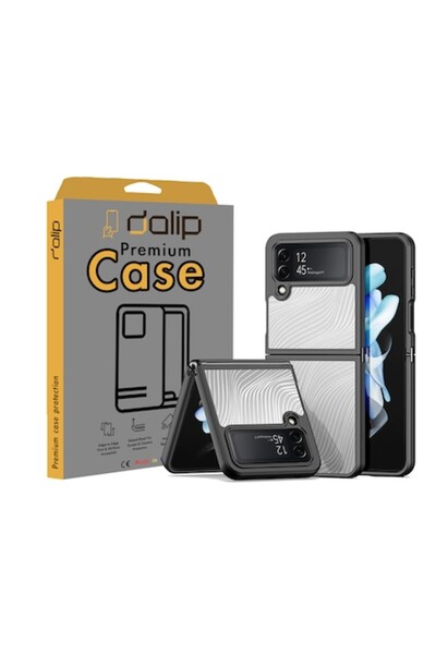 dalip Carcasă pentru Samsung Galaxy Z Flip 4, Wave Protect, silicon, negru-transparent
