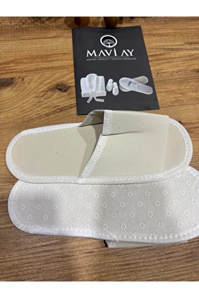 Maviay Tek kullanımlı Önü açık Spa Otel Hastane terlik 100 adet