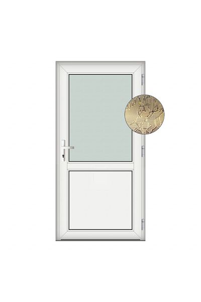 Klass 90x210cm White right 6cm 4 Hamburg door PVC and insulating glass chambers matte bronze delta