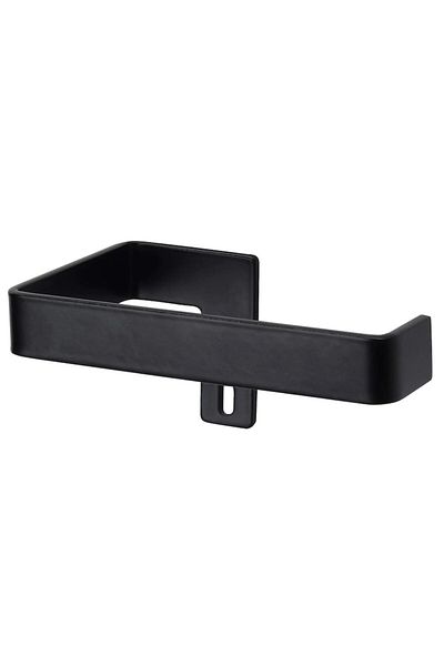 dalip Suport Rola Hartie Igienica, Dalip, Fixare in Perete, Design Simplu, 13x8x6cm, Otel, Negru