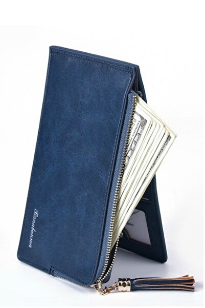 OEM Women's Medium Wallet, Banabanma, Premium Faux Leather, Dark Blue