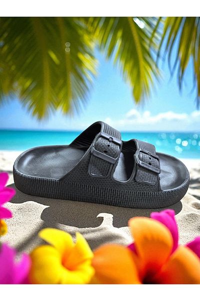 GEZER Konay7065 Double Buckle Eva Unisex Slippers