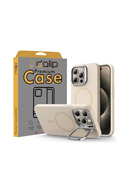 dalip Husa pentru Apple iPhone 15 Pro Max, Soft Landscape Suport, Silicon, Bej