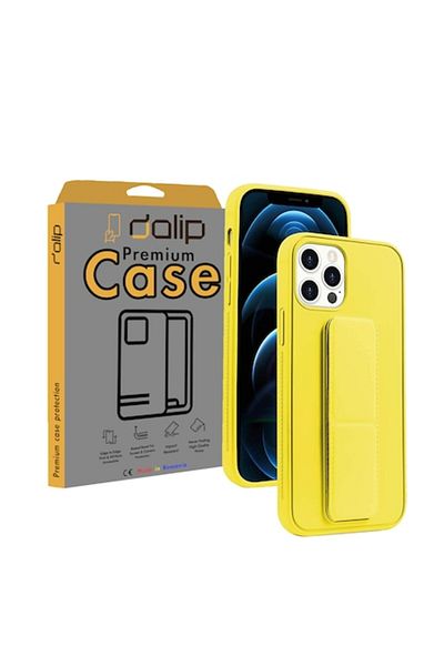 dalip Case for iPhone 12 Pro Max, Silicone Stand Grip PRO, Yellow