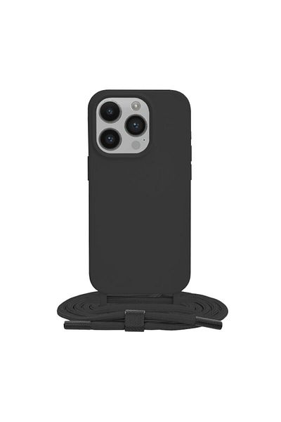 Dali Protective Case for Apple iPhone 14 Pro, Crossbody Lanyard, Black