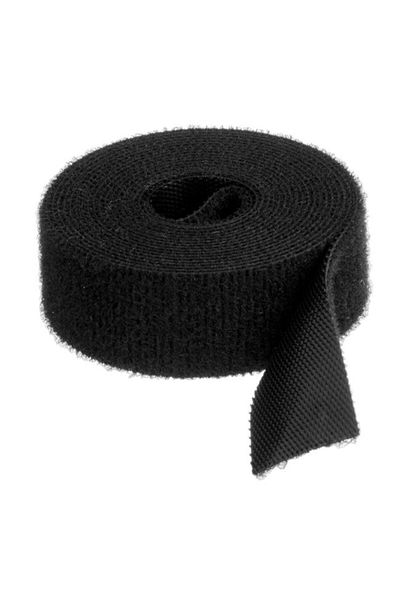 dalip Banda adeziva cu velcro pentru organizare cabluri, 2.5x200cm, Negru