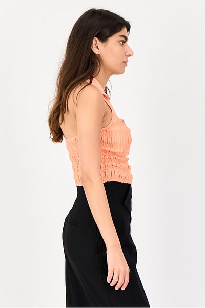 Cropp بلوزة نسائية بدون أكمام ورقبة على شكل هالتر، مرجاني