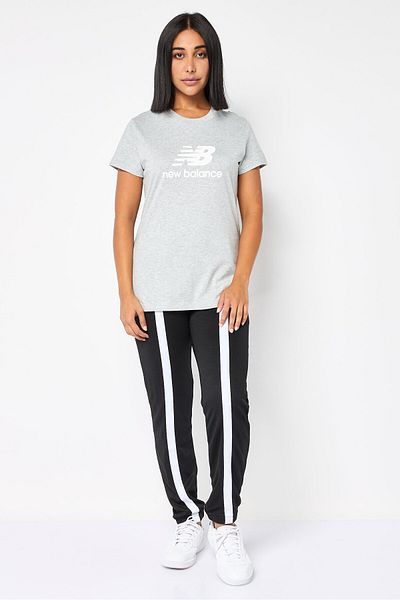 New Balance Women Athletic Fit Short Sleeves Running T-Shirt, Light Grey