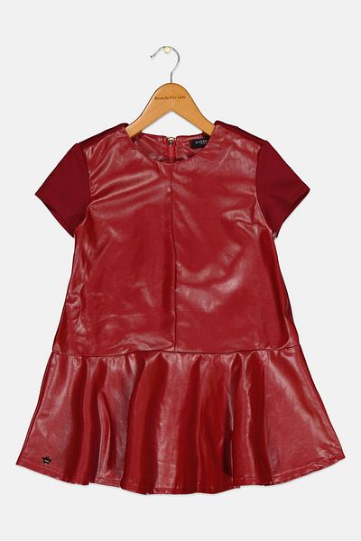Overkids Toddlers Girl Solid Dress, Maroon