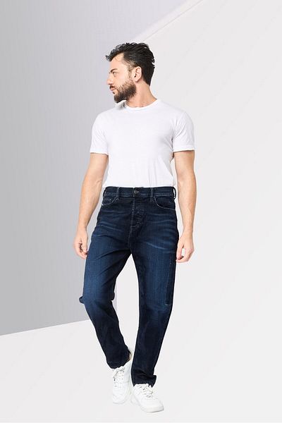 Diesel Men D-Vider Carrot Fit Washed Denim Jeans, Navy