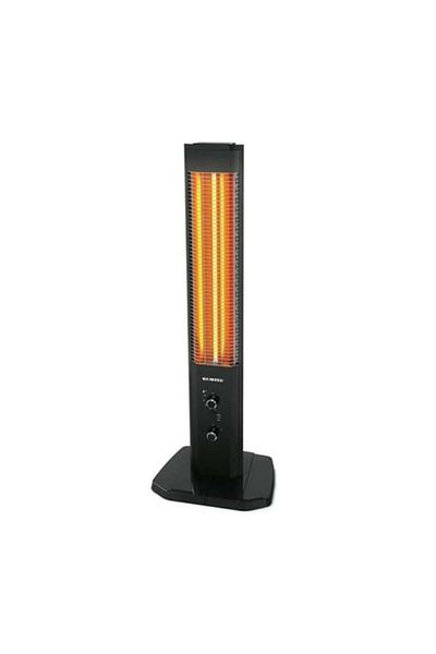 KUMTEL Calorifer vertical cu cuarț ORBIT, corp din aluminiu, 1800 W, 2 niveluri de încălzire, termos reglabil