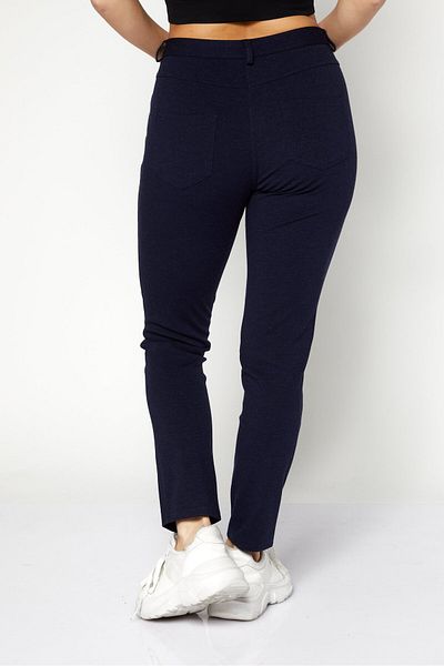 Lacoste Women Slim Fit Plain Stretchable Pants, Navy