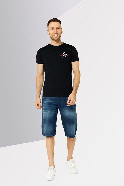 Diesel Men Crew Neck Short Sleeves Graphic Print T-Shirt, Black