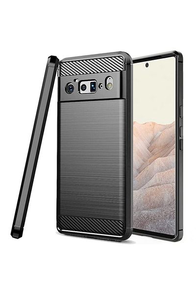Dali Protective case compatible with Google Pixel 6 Pro, Carbon Silicone, Black