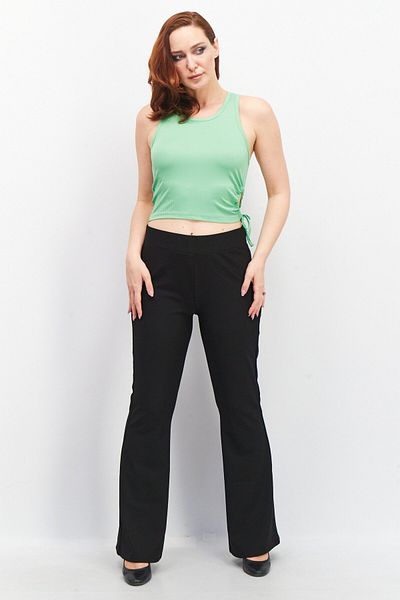 Sinsay Women Round Neck Sleeveless Textured Top, Green