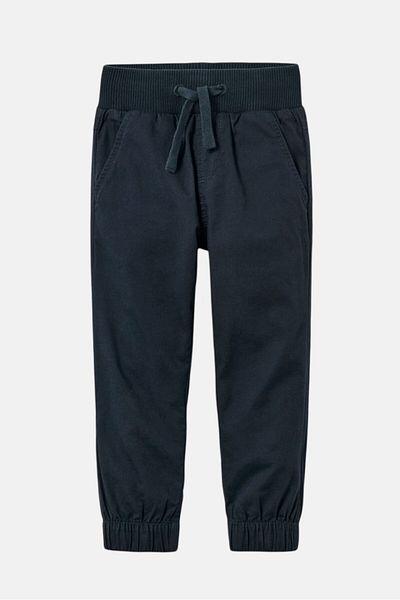 Tchibo Kids Boy Drawstring Plain Jogger Pants, Navy