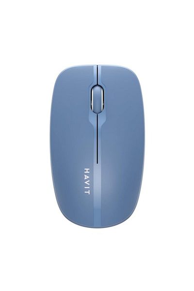 Havit Mouse wireless Havit, 1600 DPI, design slim, ergonomic, baterie AA, 2.4GHz, Albastru
