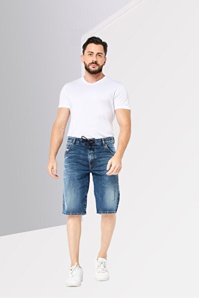 Diesel Men D-KrooShorts-Y-NE Rip Denim Shorts, Blue