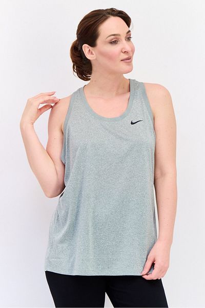Nike Women Dri-Fit Brand Logo Sleeveless Training Tank Top, Grey