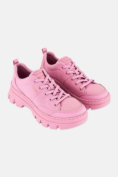 SKECHERS Women Roadies Surge Festival Groupie Lace Up Outdoor Shoes, Pink