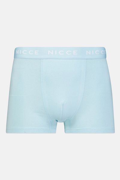 Nicce بوكسر رجالي بشعار العلامة التجارية، عبوة من 3 قطع، أزرق داكن/بيج/أزرق فاتح