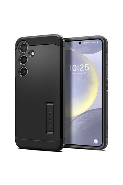 Dali Protective Case Compatible with Samsung Galaxy S24 Plus, Tough Armor, with Stand, TPU, Black