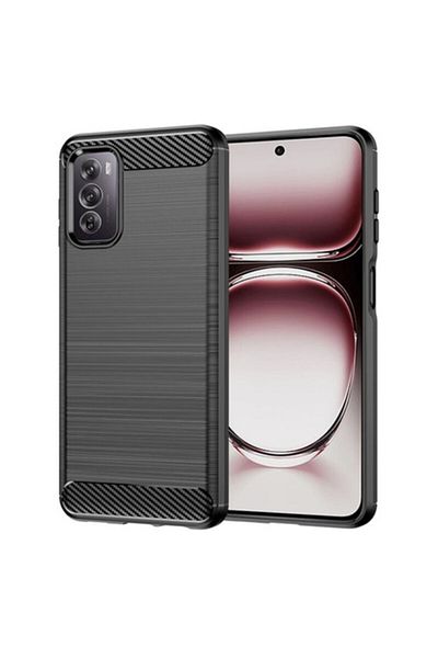 Dali Protective Case Compatible with Oppo Reno12 Pro, Carbon Silicone, Black