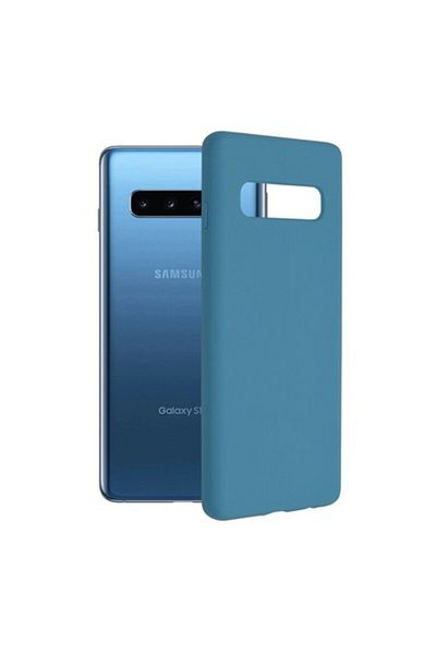 Dali Protective Case Compatible with Samsung Galaxy S10, Soft Edge, Silicone, Denim Blue