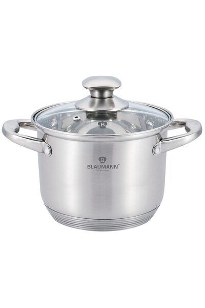 Blaumann Oala cu capac otel inoxidabil 24 cm Satin Gourmet Line BL 3315