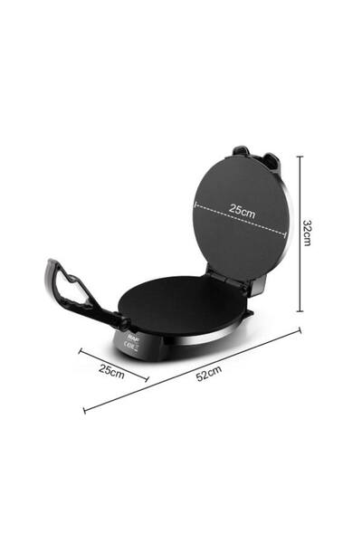 raf 10" Electric Roti Maker – 1800W Non-Stick Crepe, Chapati, Tortilla Press, Indian Style Cooker