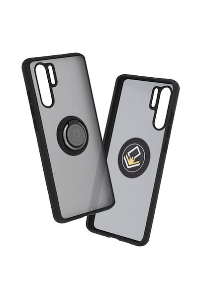 Dali Protective Case for Huawei P30 Pro/P30 Pro New Edition, Glinth, Magnetic Ring, TPU, Black-Transparen