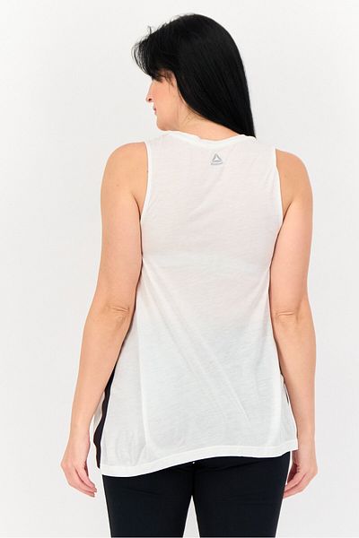 Reebok Women Sportswear Fit Sleeveless Running Tank Top, White