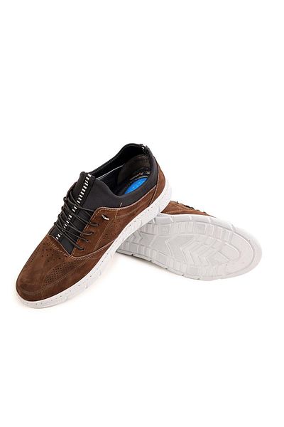 NUA Gnc2025 Tan Nubuck Leather Orthopedic Men's Shoes