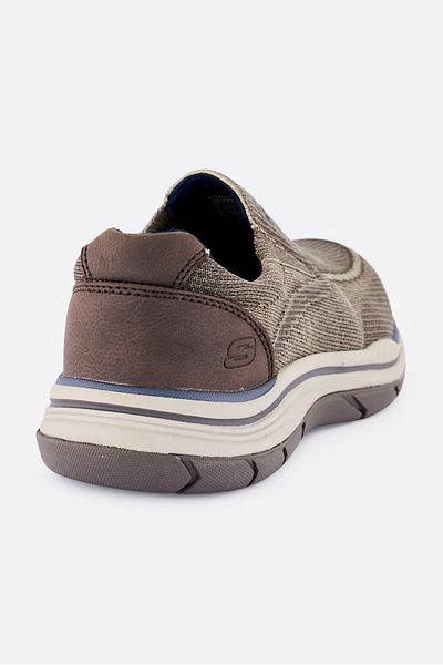 SKECHERS Men Expected Cowen Slip On Outdoor Shoes, Dark Brown