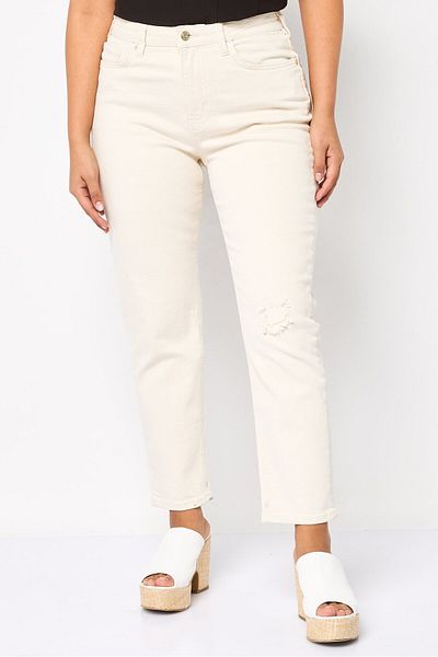 Scotch & Soda Women Slim Fit Plain Stretchable Jeans, Beige