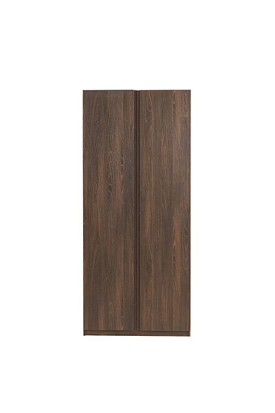 Danube Home Infinity 2 Door Wardrobe with Shelves - Dark Walnut L100xW59xH230cm