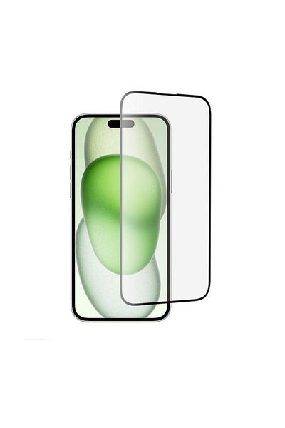 Dali Folie de protecție pentru ecran compatibilă cu Apple iPhone 15 Plus, Full Glue, 2.5D, sticlă securizată, Negru-Transparent