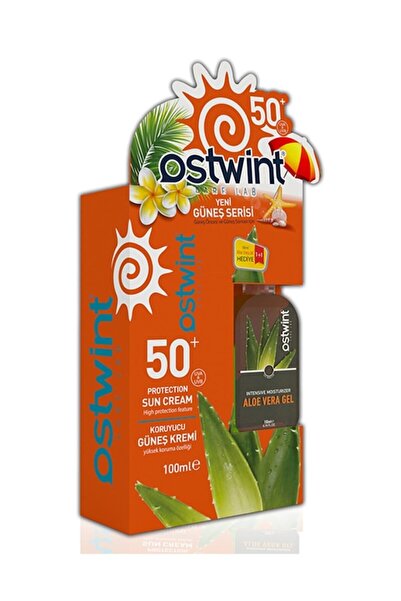 Ostwind SPF 50+ Güneş Kremi 100 ml E Vitaminli + Aloe Vera Jel 100 ml Hediyeli