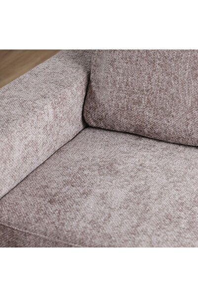 Danube Home Odum 1 Seater Fabric Sofa with Left Arm - Brown L103xW99xH90cm