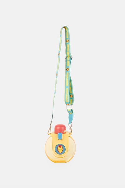 Marvel Iron Man Series Strap Water Bottle 780 ml, Yellow