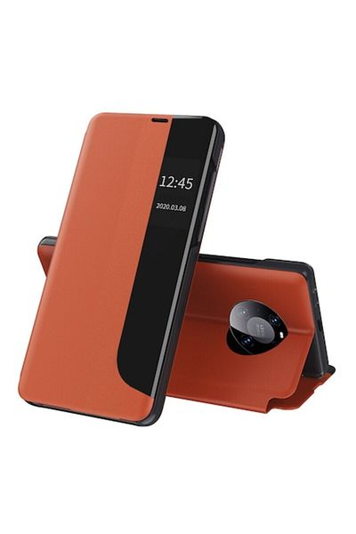 Dali Protective Flip Cover for Huawei Mate 40 Pro, Sleep Case, Leather, Orange