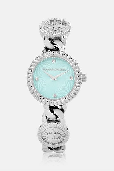 Roccobarocco Women RB5045L06M Stainless Steel Analog Watch 30 mm, Silver