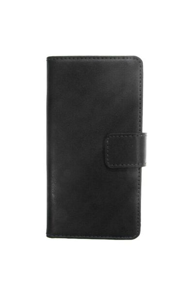Dali Protective Flip Cover Slim Book Case for Huawei P6, -Leather, Magnetic Closure, Black