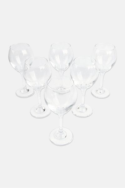 Precious Home 6 Pieces Wine Glass Set, Transparent
