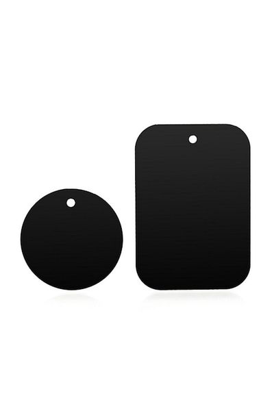 Dali Set placute metalice pentru telefon, dreptunghiulara si rotunda, Negru