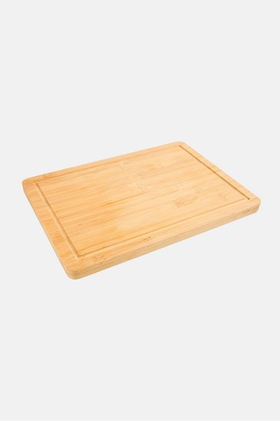 Cook Savvy Bamboo Cutting Board With Juice Groove, Natural