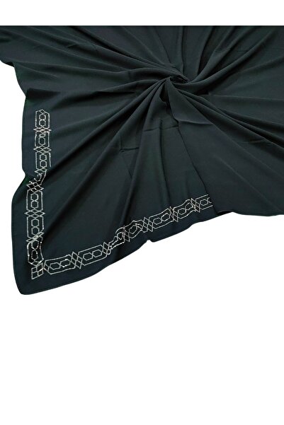 mim eşarp Βραδινό φόρεμα Medina Silk με Πέτρινο Φουλάρι – 110x110 cm