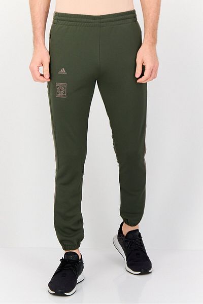 adidas Men Calabasas Sportswear Fit Running Track Pants, Olive