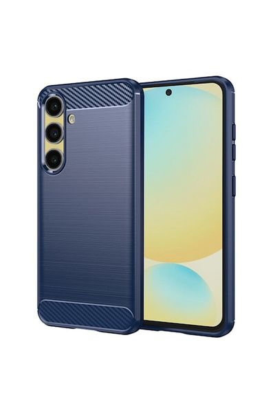 Dali Protective Case Compatible with Samsung Galaxy S24 FE, Carbon Silicone, Dark Blue