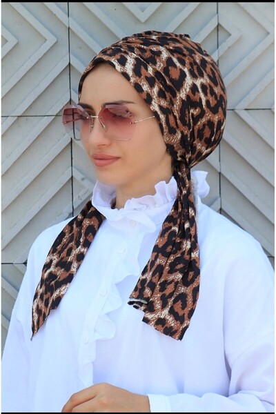 Blue Trend Desenli Dubai Dış Bone Şal